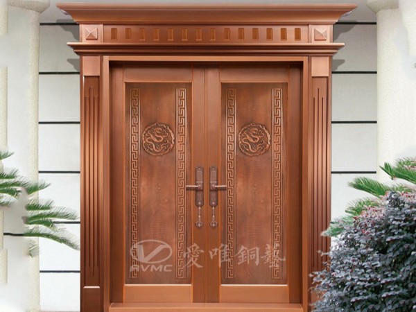 廣東別墅銅門廠家愛唯銅藝——別墅銅門款式“龍騰四海”